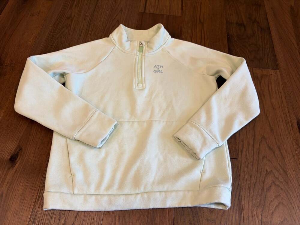 Athleta Girl 1/2 Zip Pullover Size L/12 Mint Green Fleece